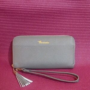Travelambo Gray Women's Wallet with Tassel